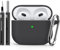 Apple AirPods 3rd Gen Case Cover with Cleaner Kit, Soft Silicone Protective Case with Keychain, Shockproof for Women & Men - Black
