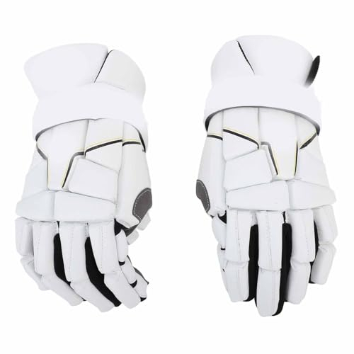 Garsent Hockey-Handschuhe, Hakenverschluss für Perfekte Passform, Hockey-Zubehör aus Leder mit Robuster Lederhandfläche, Leichte, Langlebige und Atmungsaktive Lacrosse-Handschuhe,