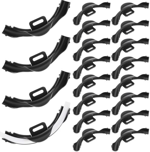Pushglossy 20 Pcs 3/8 - 1/2 PEX Tubing Bend Support Plastic PEX Fittings 90 Degree Bend PEX Clamps Pipe Holder black PEX Elbows 1/2 Inch