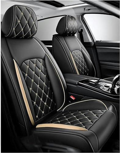 FROON Sitzbezüge Auto Autositzbezüge Universal Set für BMW 5 Series 520d F11 525d F11 530d F11 535d F11 535i F11 520i F11 Auto Zubehör, Gold