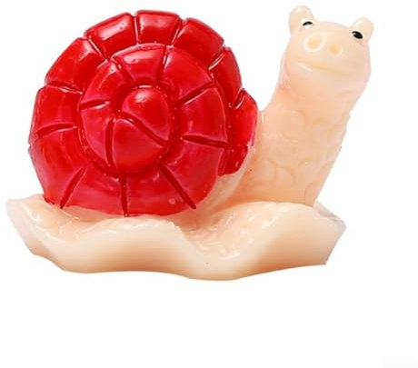 CNANRNANC Niedliche Schnecken-Miniatur-Figur für Feengarten-Dekoration und Mikro-Terrarium (rot)