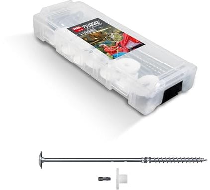 TOX L-BOXX Micro Camping Zeltschrauben-Set 8x220 mm (10 STK.) + U-Scheiben und 1x Bit TX40, Lange Schrauben für eine besonders Starke Sicherung von Zelten, verklickbare L-BOXX, 21 TLG., 094901514