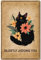 CREATCABIN Panneau Métal Forme Fleurs Jardin,Affiche Métal,Motif Chat Noir,Plaques Vintage,Galerie Murale Rétro,Impression Artistique,Décoration Suspendre,Décoration Salle pour Maison,Jardin,30x20cm