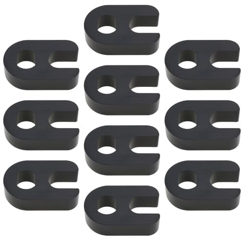 ECSiNG Ventilkernentferner, kompatibel mit Presta-Ventil, 17,7 x 11,7 x 4,8 mm, Presta-Ventilkernentfernungswerkzeug für Mountainbikes, Rennräder, Falträder, Schwarz, 10 Stück