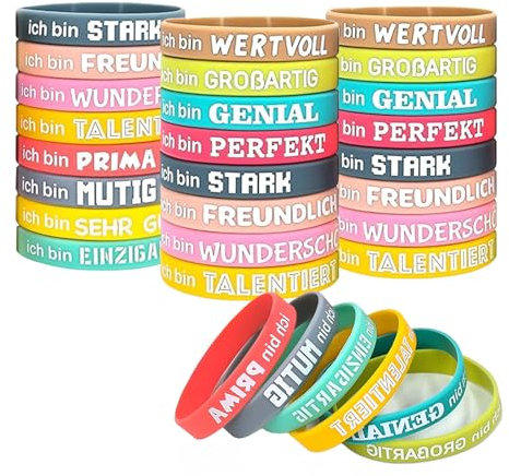 YIUWOD Braccialetti in Silicone - Confezione da 24 Pezzi per Feste di Compleanno, Universitarie, Laurea e Matrimoni