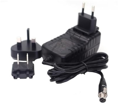 ZBLZGP AC-DC-Netzteil mit XLR 4-poliger Buchse für PMW FS7 FS5 Zaxcom Panasonic HPX 370 Kamera (Mini 4-polig XLR 12 V 3 A)