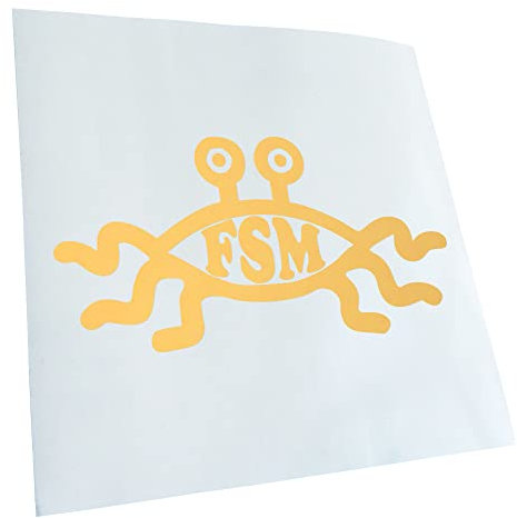 Kiwistar - Autoaufkleber - matt Creme - FSM - Heckscheibe Auto Aufkleber wetterfest für Kfz LKW Mofa Truck - Sticker außen selbstklebend Tuning Zubehör für Fenster Fahrzeug Scheibe