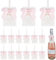 OLYCRAFT Set di 30 fiocchi per bottiglie con biglietto, 12,5 cm, rosa, mini fiocchi di vino, con biglietto di 5 cm di larghezza, per fai da te, feste, matrimoni