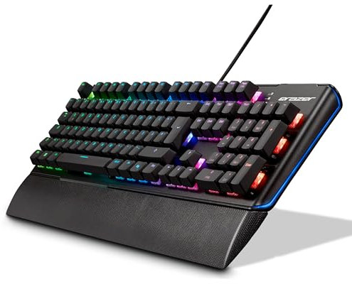 ERAZER Supporter X20 mechanische Gaming Tastatur (extrem langlebige Switches, WASD, 100% Anti-Ghosting, austauschbare Schalter & Tastenkappen, RGB-Hintergrundbeleuchtung, QWERTZ)