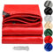 Lonas Impermeables Exterior 1.2 x 2.6 m Resistente a Los Desgarros, Resistente a Los Rayos UV Lona de Protección, Cubierta de Madera para Muebles, Piscina, Coche, Rojo