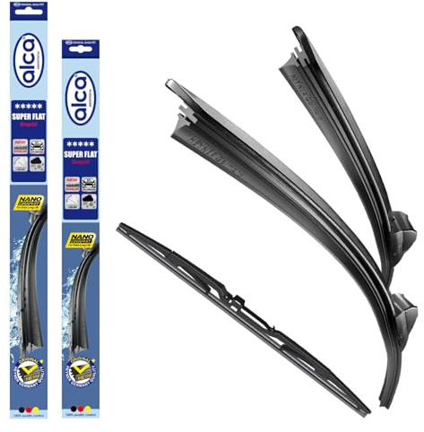 alca® Scheibenwischer mit Heckwischer passend für MITSUBISHI ASX (05.2010-12.2022) SUPER FLAT Flachbalkenwischer