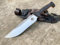 Generisch TEERMA EM3 - Integriertes geschmiedetes gerades Messer im Freien mit fester Klinge, Überlebensmesser, Perfektes Bushcraft Messer Outdoor,Jagdmesser