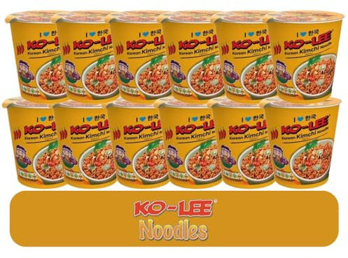 KO-LEE Go Cup Noodles 65g from Serendib | (12 Cups, Korean Kimchi Noodle)