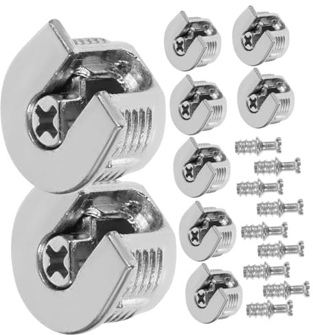 DINHEAROM 10stücke Teiliges Schrank Regal Verbinder Aus Robustem Zinklegierung Mit Verriegelungsmutter Und Schrauben Verstärkte Halterung Für Küchenschränke Und Kleiderschränke Einfache Mont