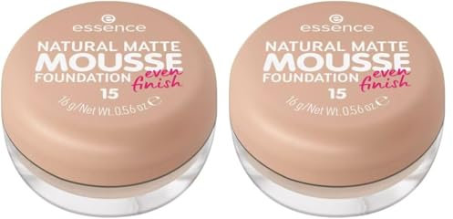 Essence - Fond de Teint Mousse Natural Matte Mousse - 15 (Lot de 2)