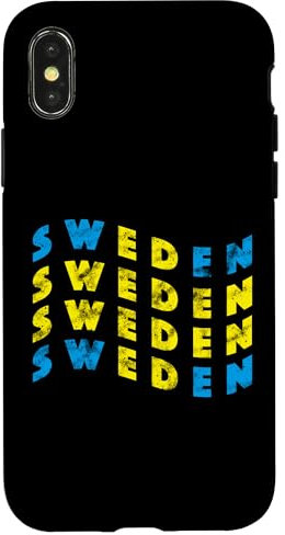 Schweden Flagge Outfit Schwedisches Design Sweden Sverige Hülle für iPhone X/XS