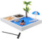 Kisangel 1 Set Japanese Seaside Sand Beach Micro Landscape Decoration Zen Garden Sandbox with Hand Crafted Accessories for and Artistic Home Decor