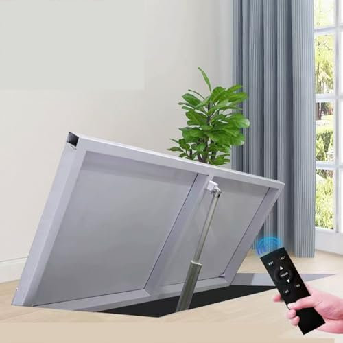 Porte électrique cachée sans fil, télécommande sans fil, capacité de charge de 500 kg, moteur silencieux, poignée à ventouse, porte de cave intelligente pour garage loft