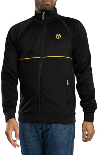 Sergio Tacchini Men's New Catania Track Jacket, Black
