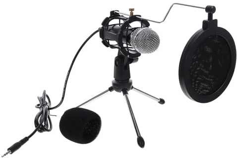 LALADEFIEE Microphone pour PC Gaming 3,5 Mm Bruit, Alliage D'aluminium et Caoutchouc, Plug and Play, pour Podcast et Chat Vidéo