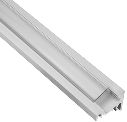 A20 LED Aluprofil Silber Eckprofil 30° LED-Schiene für LED-Streifen 2m klar | Für sauber eingelegte LED-Streifen mit geschützter Führung und gleichmäßiger Lichtverteilung, Abdeckung klar