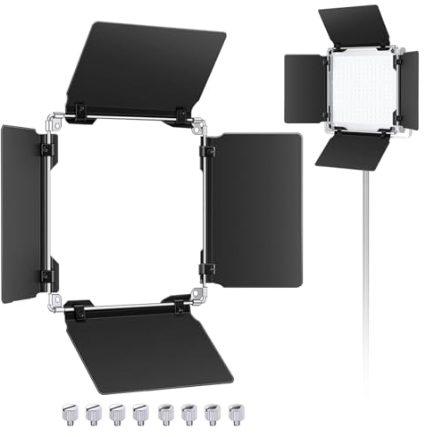 Neewer Professional LED Video Light Barn Door for 480 LED Light Panel, Solid Metal Construction (Only Barndoor Included)