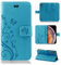 betterfon Hülle Kompatibel mit Apple iPhone XS Max | Premium PU Leder Handyhülle Wallet Case für iPhone XS Max | Schutzhülle Blumen Klapphülle Handyhülle | Blau