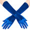 BABEYOND Long Opera Party 20s Satin Gloves Stretchy Adult Size Elbow Length 15 Inches, Blue, One Size