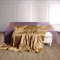 THXSILK Kuscheldecke Seide Sofa Decken Gold - Kleine Seidendecke für Couch weich und warm, Innen und außen 100% Seide Wohndecke Flauschig als Sofadecke Couchdecke 135 x 180 cm