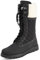 Polar Donna Pelliccia Ecologica Caldo Termica Impermeabile All'Aperto A Passeggio Neve Inverno Suola Di Gomma Calf Stivales - Nero/Beige Shearling - UK6/EU39 - YC0600