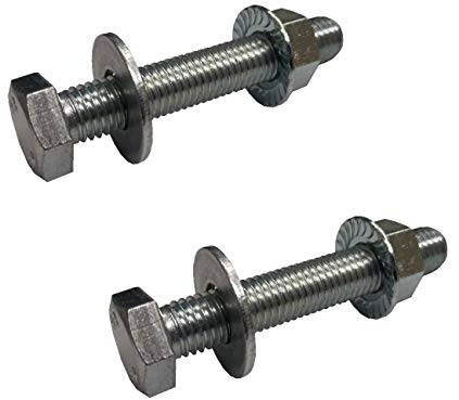 2 x Set Screw Bolts M5 x 40mm, Washers & Flange Nuts,