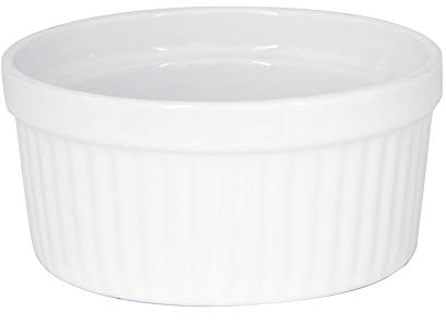 TABLE PASSION - Moule à soufflé 21 cm en porcelaine blanche, capacité 360 cl, compatible lave-vaisselle