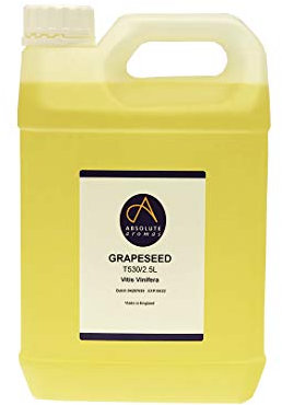 Absolute Aromas Olio di Semi d'Uva 2.5 L - Puro, Naturale, Spremuto a freddo, Cruelty Free, Vegano, Senza OGM - Olio base per Massaggi e Idratante Naturale per Pelle, Capelli e Unghie