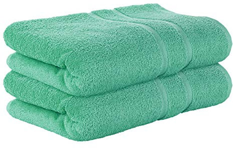 StickandShine 2er SET Premium Frottee Badetuch 100x150 cm in smaragdgrün in 500g/m² aus 100% Baumwolle