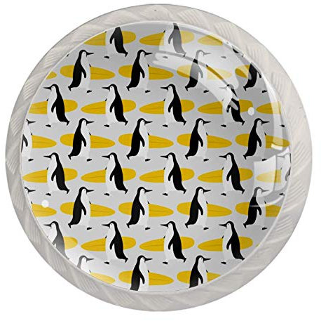 Pinguin-Surfbrett-Muster, Tür-/Schubladengriff, Möbel-Dekoration für Küchenschrank, Frisiertisch