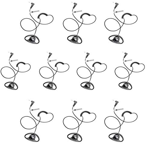 10 x D-Form Hörer/Empfang Kopfhörer für Motorola Radio T3, T5, T6, T7, T8, T9, T60, T80
