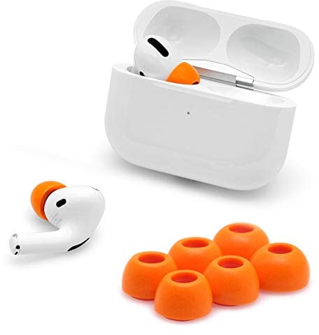 Eartune Fidelity UF-A Premium Memory Foam Tips für AirPods Pro (1. Generation und 2. Generation), passt in Ladehülle, bleibt in Ihren Ohren, Medium, [Orange]