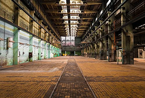 VERLASSENER ORT Fototapete VLIES-300x223 cm (5154A)-3D Design Steinwand Industrie Fabrik Wandtapete-Inkl. Kleister-Vliestapete Bild Dekoration Wand-Dekor Moderne Motiv-Tapete Panorama Poster XXL