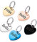 Hundemarke mit Gravur Namensanhänger personalisiert Herz Anhänger - Plakette für Hund und Katze - Haustier Geschenke - Pet ID Tag für sämtliche Halsbänder (Blau)
