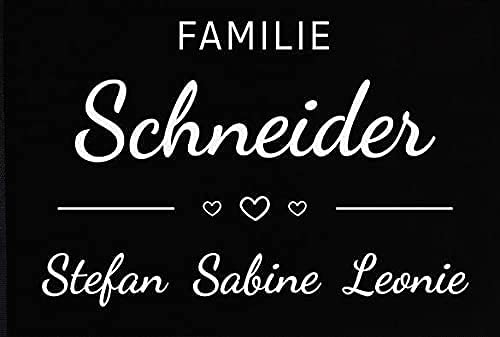 Personalisierte Fußmatte | Familie & Paare | Heimathafen | Herzdesign (Familie #1)