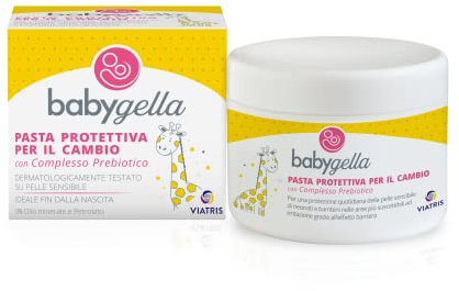Babygella, Pasta Protettiva per Cambio Pannolino con Complesso Prebiotico, Azione Protettiva e Lenitiva, Confezione da 150 ml