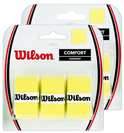 Wilson Tennisrackerschlägergriffschutz, Gelb, Synthetisches Gummi oder silikonähnliches Material, Einfarbig, Leicht, Tennisschläger