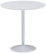 möbelando Esstisch Rund 75x75x74 cm Kleiner Küchentisch Weiß Hochglanz | Runder Esszimmertisch 2 Personen | Moderner Frühstückstisch Küche | Tisch Esszimmer Klein