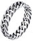 Silvora Herren Damen Ring 925 Stering Silber Kuba Kette Ring Unisex Cuban Link Chain Design Fingerring Vintage Panzerkette Siegelring in Silber Ringgröße 52（16.5） Mode Accessoires