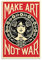 SSJS Poster Make Art Not War, Wandkunst für Zuhause, Büro, Wand, Klassenzimmer, Büro, Wandkunst, Zuhause, Fitnessstudio, Poster, Leinwandbild, 20 x 30 cm
