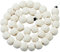KYEYGWO 10 mm Runde Lavastein Perlen Strang für die Schmuckherstellung, Vulkangestein Lose-Perlen Halbedelsteine-Perlen Schmuck-Accessoires für DIY Design, Armband und Parfüm-Diffusor, Weiß