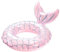 HeySplash Aufblasbarer Schwimmring, 1 Stück Schwimmreifen mit Meerjungschwanzes Form für Pool Strand, PVC Schwimm Ring für Kinder/Erwachsene mit einem Gewicht von 38-88 Lbs, Rosa