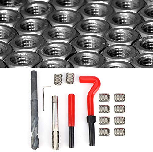 kit de réparation de Filetage de Type Kit d'outils de réparation de filetage M14 Lot de 15 Inserts Filetés M14 1,5 Filetage Femelle Kit D'accessoires de Réparation