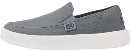 HEYDUDE Sunapee Canvas - Zapatos Estilo Mocasín para Hombre, Atmosphere/White, 43