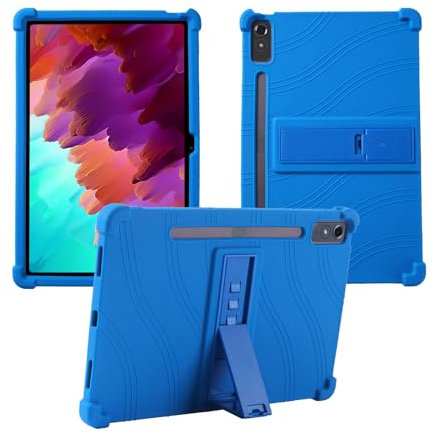 Custodia per Lenovo Tab p12 12,7 pollici, XLTTONG PC Holder Tablet Custodia in silicone anti-goccia per Lenovo Tab P12 2023 TB-370FU (blu)